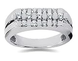 0.75 ctw Men's Diamond Ring in 14K White Gold