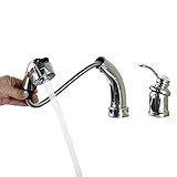 Rozin クロムめっき キッチン用 蛇口 混合水栓 プルアウトスプレーノズルを装備 浴室 台所用じゃぐち