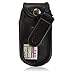 Turtleback Fitted Case Made for Samsung Gusto 3 Flip Phone Black Leather Rotating Removable Belt Clip
