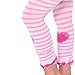Naartjie Girls Cotton Fashion Legging - Stripes, Heart with Ruffle Bottom