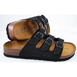 Betula Licensed by Birkenstock Black Nubuk 3 Strap Sandal Size: 41