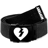 Mystery Mens Belt Heart Black
