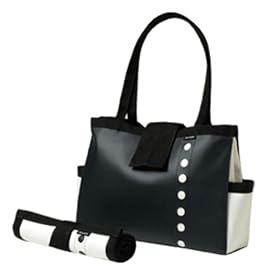 Buy Black and White Atomic Bomber Diaper Tote by Holly Aiken