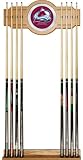 Colorado Avalanche Pool Cue Rack With Mirror
