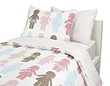 IMAGE OF DwellStudio Pointelle Full Sheet Set, Petal