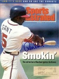 Ron Gant autographed Sports Illustrated Magazine (Atlanta Braves)