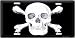 Skull and Crossbones License Plate Black and White 6 inch x 12 inch