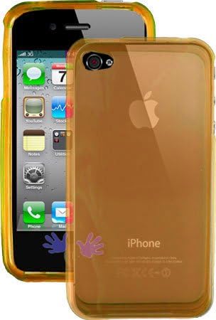 iPhone 4 Thermoplastic Polyurethane Resin Skin - Clear Orange