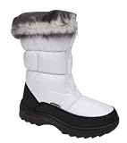 from Mill Outlet Ladies Zip Up Winter Snow Boots White Size UK 7 EU 41