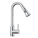 Chrome Pull Out Kitchen Tap with Swivel Spout