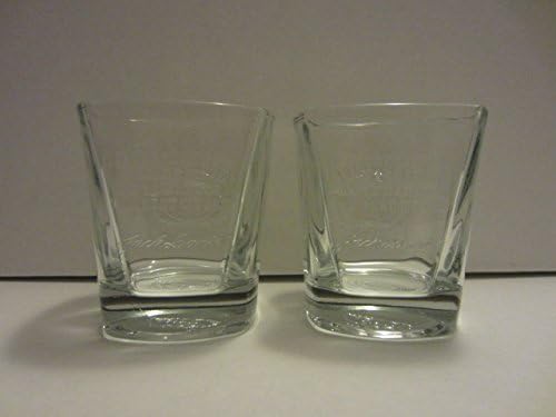 Set of 6 Jack Daniels Tennessee Whiskey Old No 7 Brand Clear Logo Lowball Rocks Tumbler Glasses