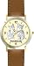 Tabby Kittens (SC) CAT - WATCHBUDDY&Acirc;&reg; DESIGNER DELUXE TWO-TONE THEME WATCH - Arabic Numbers-SAND & SOIL STYLE - Pale Yellow Dial with Brown Leather Strap-Size-Large ( Men's Size or Jumbo Women's Size )