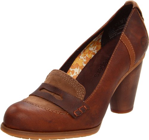 Timberland Women's Nevali Penny Loafer Pump,Brown,9 M US