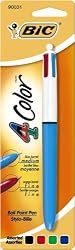 BIC 4-Color Ball Point Pen, Twelve 1 Count Packs, 12 Total (MMXP11 - Ast)