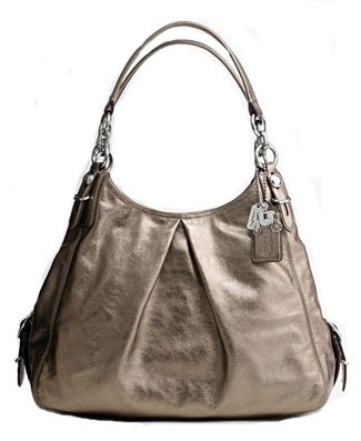 Coach Mia Leather Maggie Hobo Shoulder Bag 15741 Gunmetal