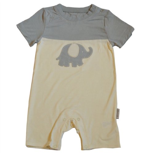 Silkberry Baby Bamboo Unisex-Baby Short Sleeve Romper