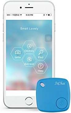 Bluetooth Tracker, Key Finder, Item Finder, Phone Finder, Item Tracker with Alarm Function, Remote camera controller for purse, pets, luggage and more(Blue)-JXCHAI