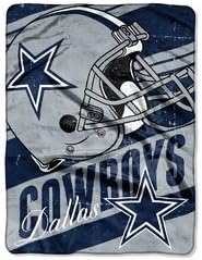 Dallas Cowboys NFL Micro Raschel Blanket (Deep Slant Series) (46in x 60in)