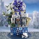 Hanukkah Basket for Cat & Owner : Basket Theme CHRISTMAS : Bow Style Elegant Hand Tied Bow