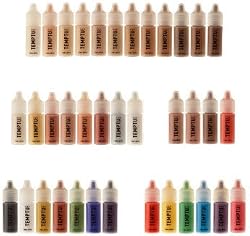 TEMPTU PRO Complete 37 S/B Makeup Starter Set in 1/4 Ounce Bottles (12 Foundations, 4 Blushes, 8 Highlighters, 7 Adjusters and 6 Hi-Def)