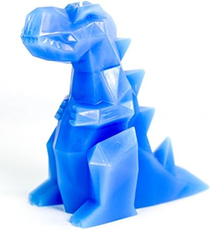Dinosaur Candle - Rexy - Geometric Candles - Blue
