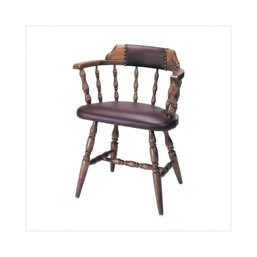 18" Colonial Captains' Chair Oak [Set of 4] Upholstery