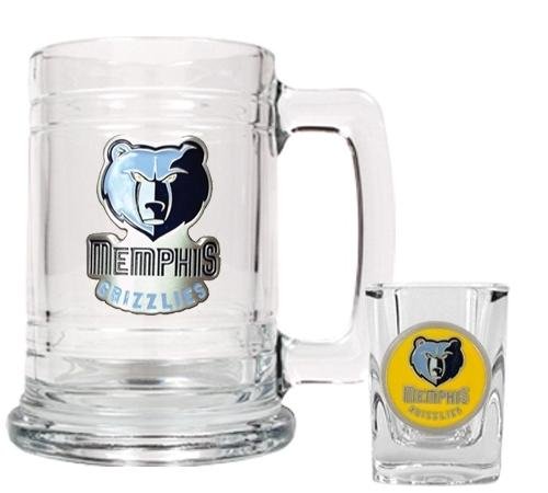 NBA Memphis Grizzlies Boilermaker Set - Primary Logo