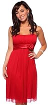 Women Dresses: Womens Designer Flowy Pleated Evening Prom Cocktail Formal Dress