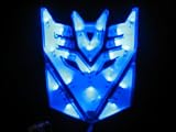 High-Light LED Transformers Deception Car Emblem BLUE