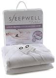 Sleepwell Luxury 100 Percent Cotton Super King Heated Mattress Cover with Intelliheat Technology and Dual Control
