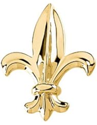 14K Yellow Gold Fleur de Lis Brooch -- LIFETIME WARRANTY