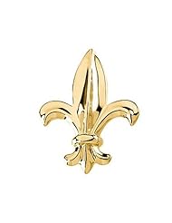10K Yellow Gold Fleur de Lis Brooch -- LIFETIME WARRANTY