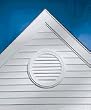 22"PW WHT RND GABLE VENT (Alcoa Home Exteriors RDGV22 PW)