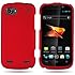CoverON&reg; Matte Snap-On RED RUBBERIZED Case Cover For ZTE N861 WARP 2 / SEQUENT BOOST MOBILE With PRY- Triangle Case Removal Tool [WCS795]