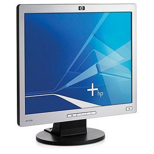HP L1706 43,2 cm (17 Zoll) TFT Monitor, analog, schwarz / silber (Kontrast 500:1, 12 ms Reaktionszeit)