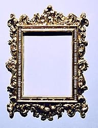 Dollhouse Miniature Gold Ornate Frame