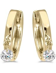14K Yellow Gold Diamond Dashing Diamonds Earrings