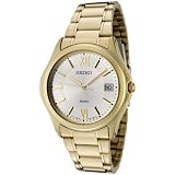 Seiko Men's SGEF24P1 Silver Dial Gold-Tone Stainless Steel Watch