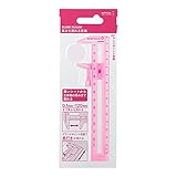 ミドリ CL 厚みを測れる定規 ピンク 42261006