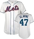 Tom Glavine White Majestic MLB Second Home Replica New York Mets Jersey - Large