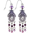 Purple MIRABELLA CHANDELIER Earrings