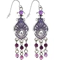 Purple MIRABELLA CHANDELIER Earrings