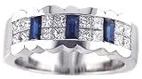 1.10Ct. 14K. White Gold Invisible Diamond Anniversary Ring