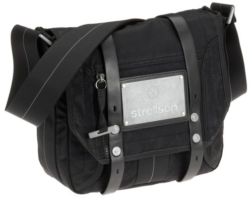 Strellson Carbon Metal 01/82/10014-900, Herren Herrentasche, schwarz, (schwarz 900), 25 x 24 x 9