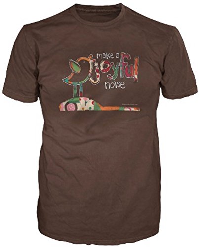 Christian “Make a Joyful Noise” features a colorful little bird, T-Shirt – Brown (XX-Large)
