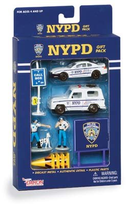 Childrens Toyshop  Toys : NYPD New York Police Department Jeep, Patrol Car, Officers and Signs Playset