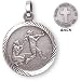 Sterling Silver Philippians 4:13 Girls Softball Medal and 20-inch Chain