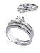 Jewelry : .925 Sterling Silver Rhodium plated Band Cubic Zirconia Ring