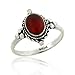 Sterling Silver Genuine Carnelian Stone Bali Bead
