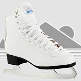 LAKE PLACID - DELUXE LEATHER ICE SKATES WHITE ADULTS SIZE UK6